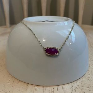 Kendra Scott Elisa Gold Pendant Necklace in Purple Jade